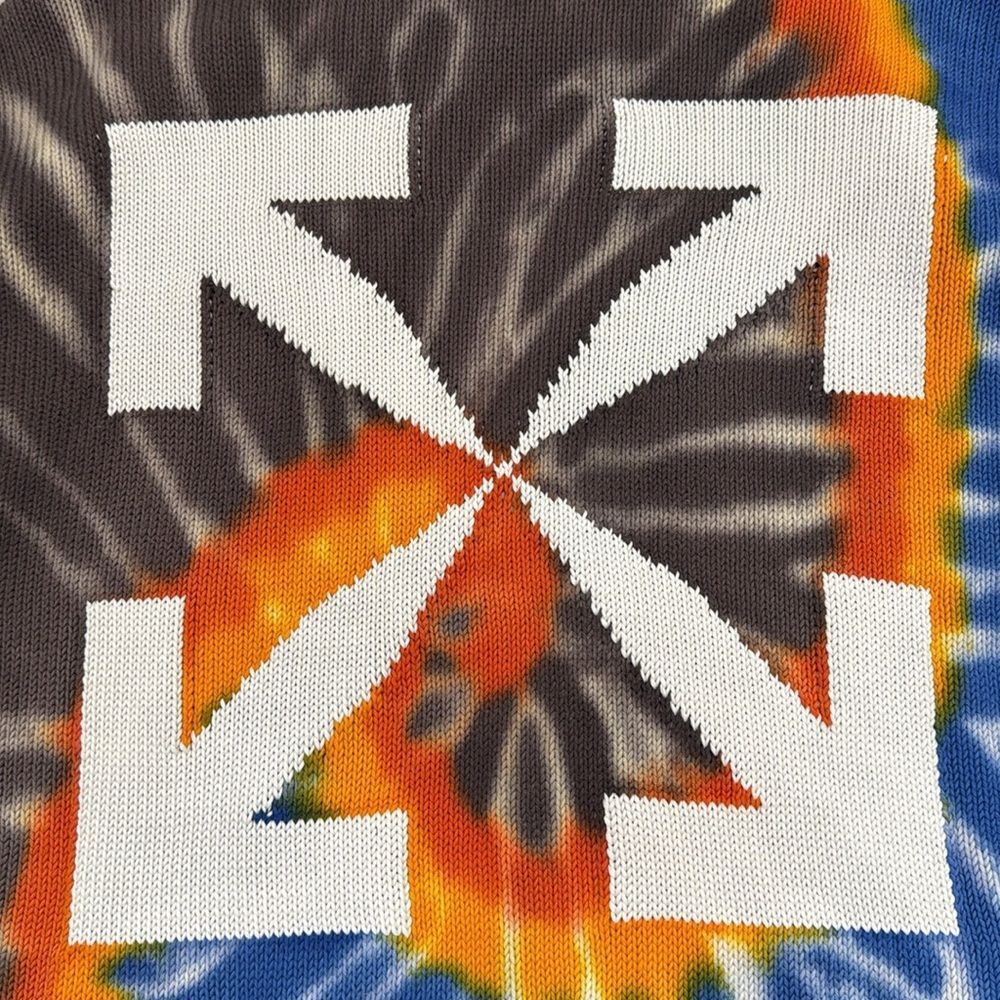 Off-White Tie-Dye Multicolor Knit Mens Hoodie - Picture 7 of 11